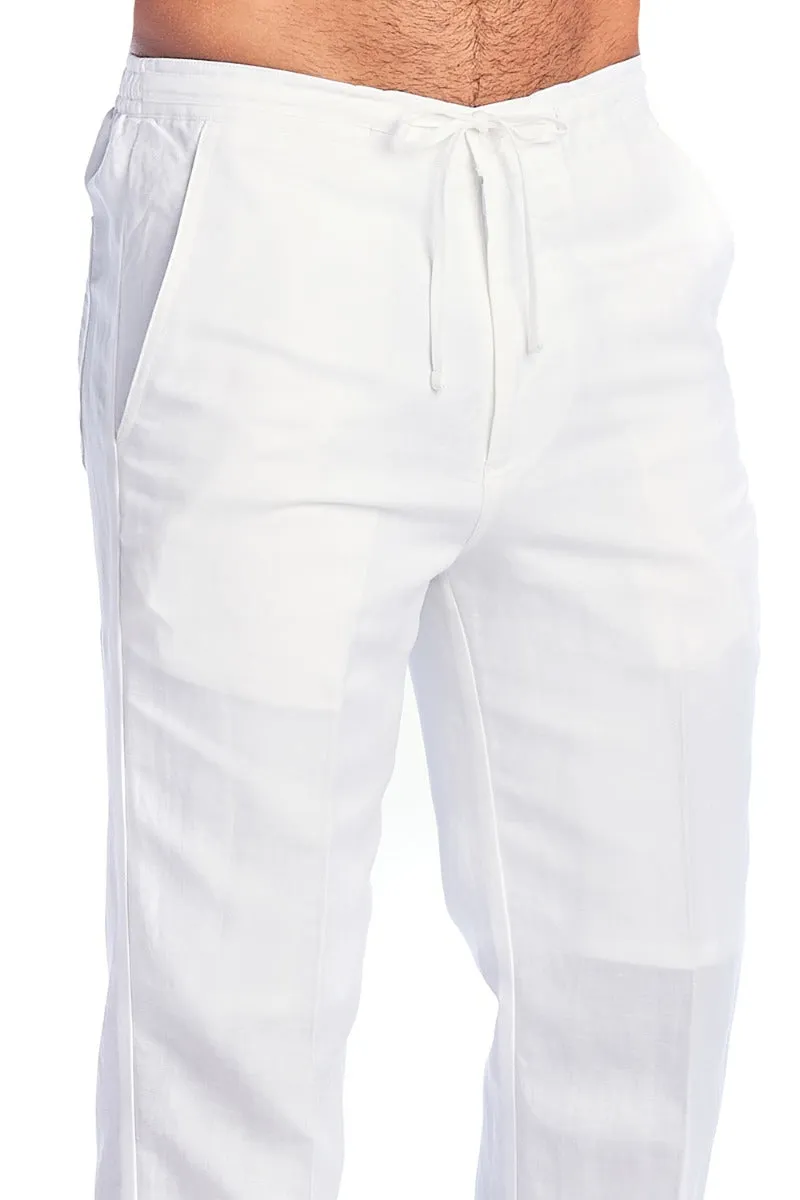 Men's Casual Linen Drawstring  Pants