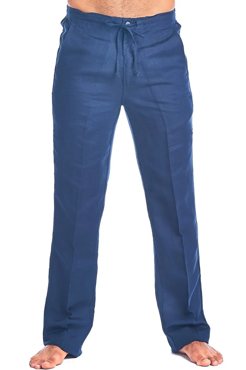 Men's Casual Linen Drawstring  Pants