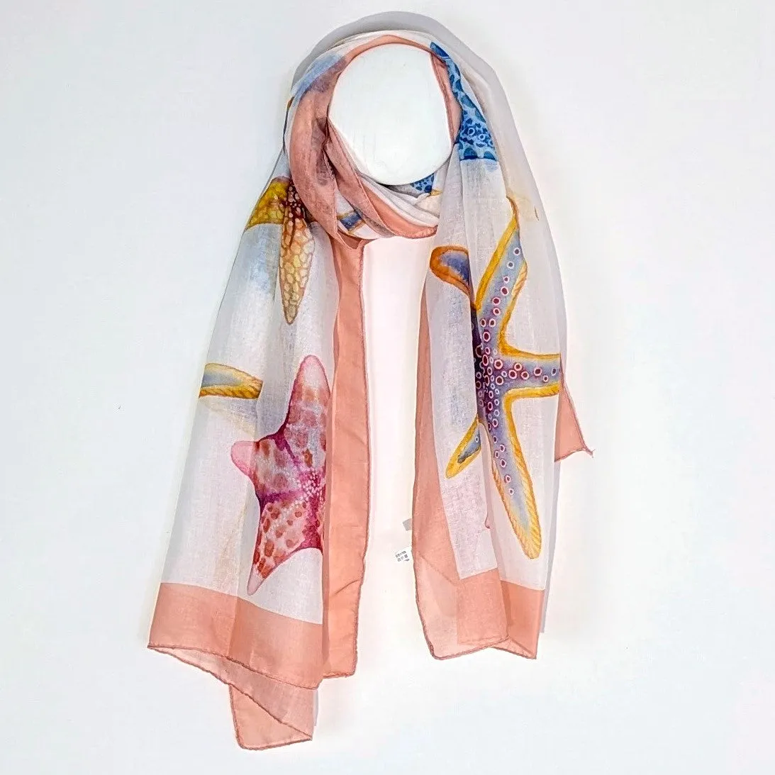 Multi-starfish print scarf