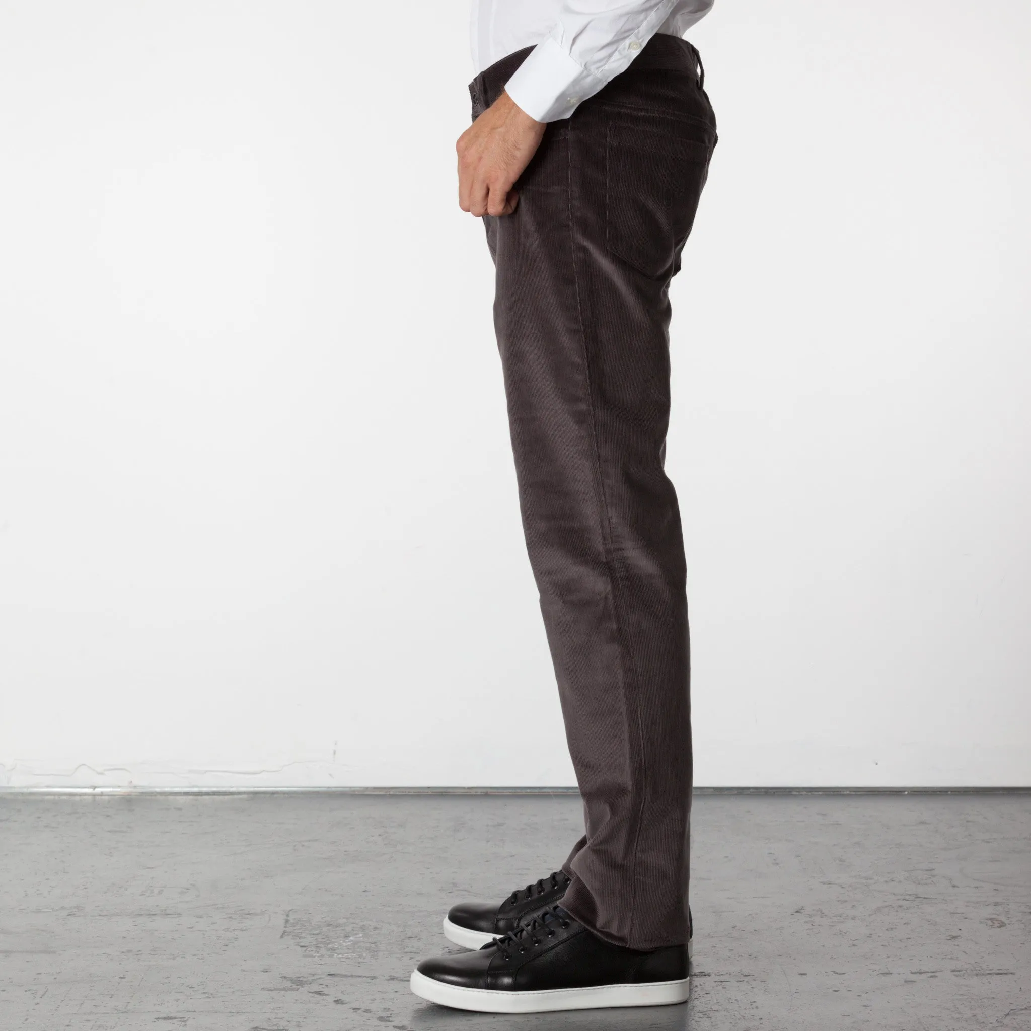 Parker 5 Pocket Corduroy Pants - Charcoal