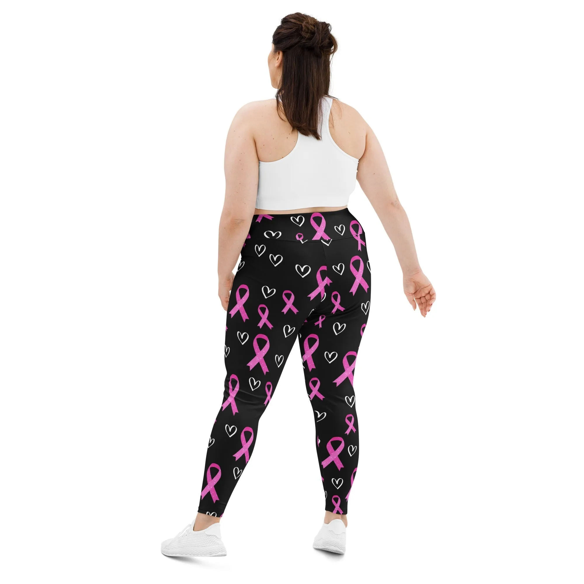 Pink Ribbon Plus Size Leggings