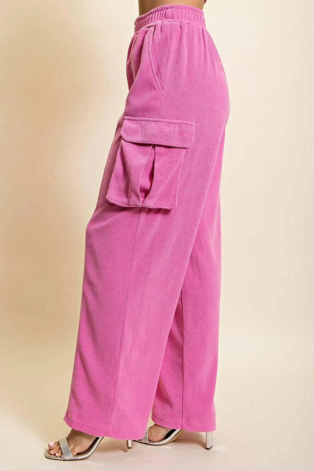 Pinkalicious Long Sleeve Slouchy Corduroy Crop Top- Set