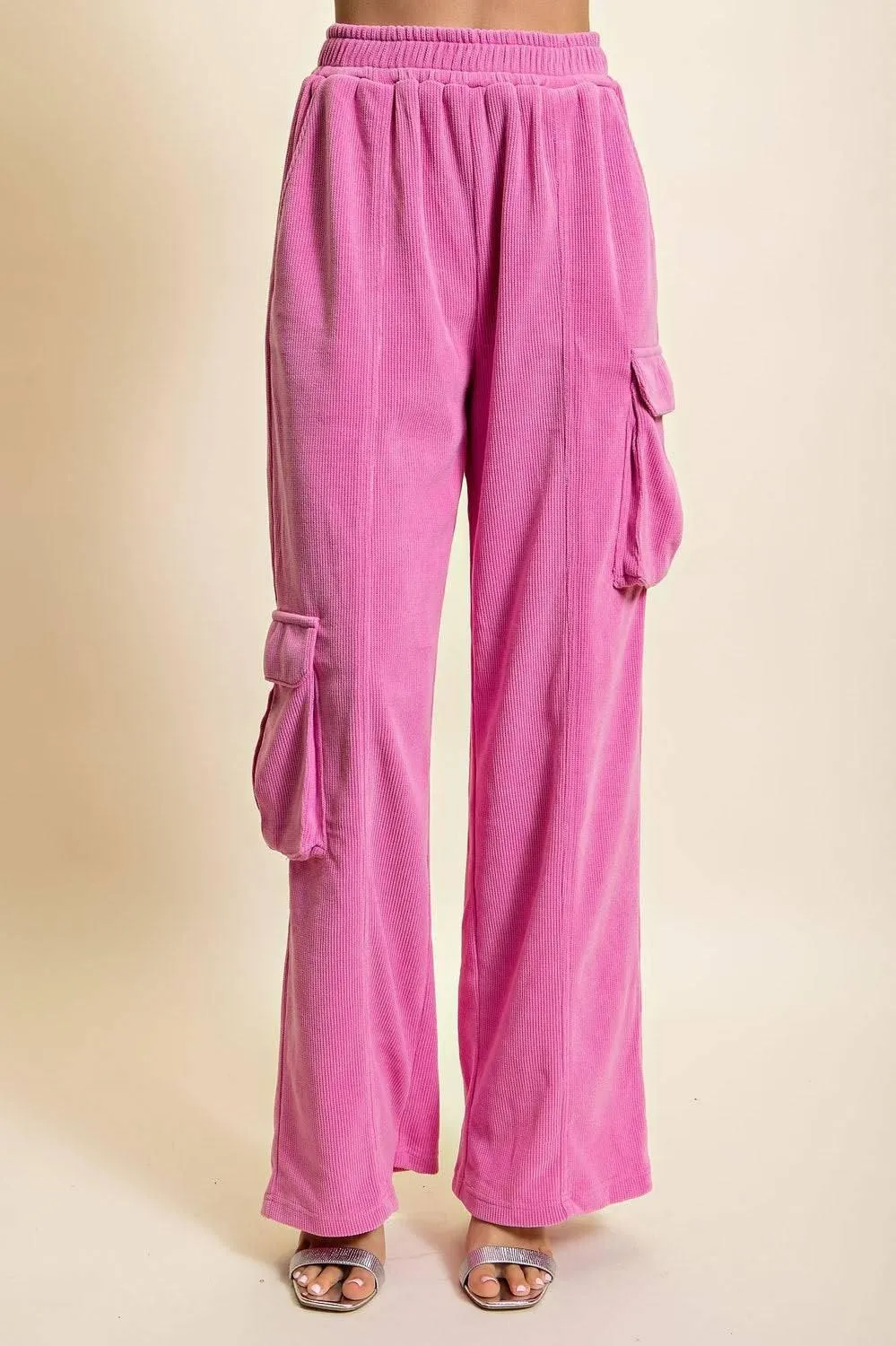 Pinkalicious Long Sleeve Slouchy Corduroy Crop Top- Set
