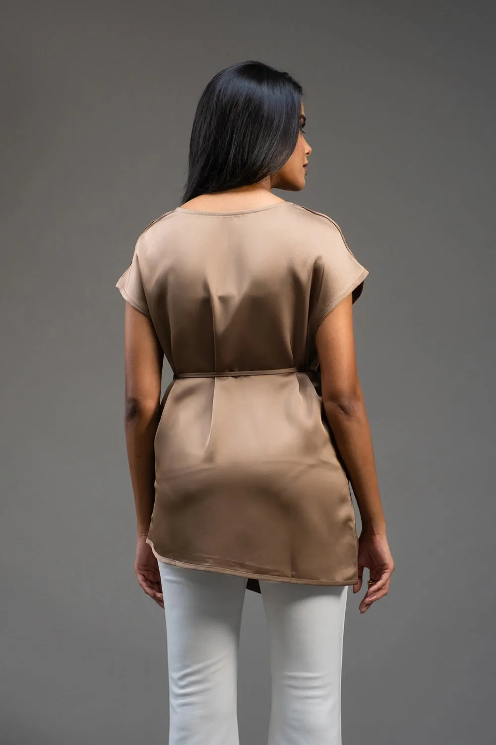 Premium Silk Asymmetric Top