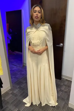 "Dina" White Cape