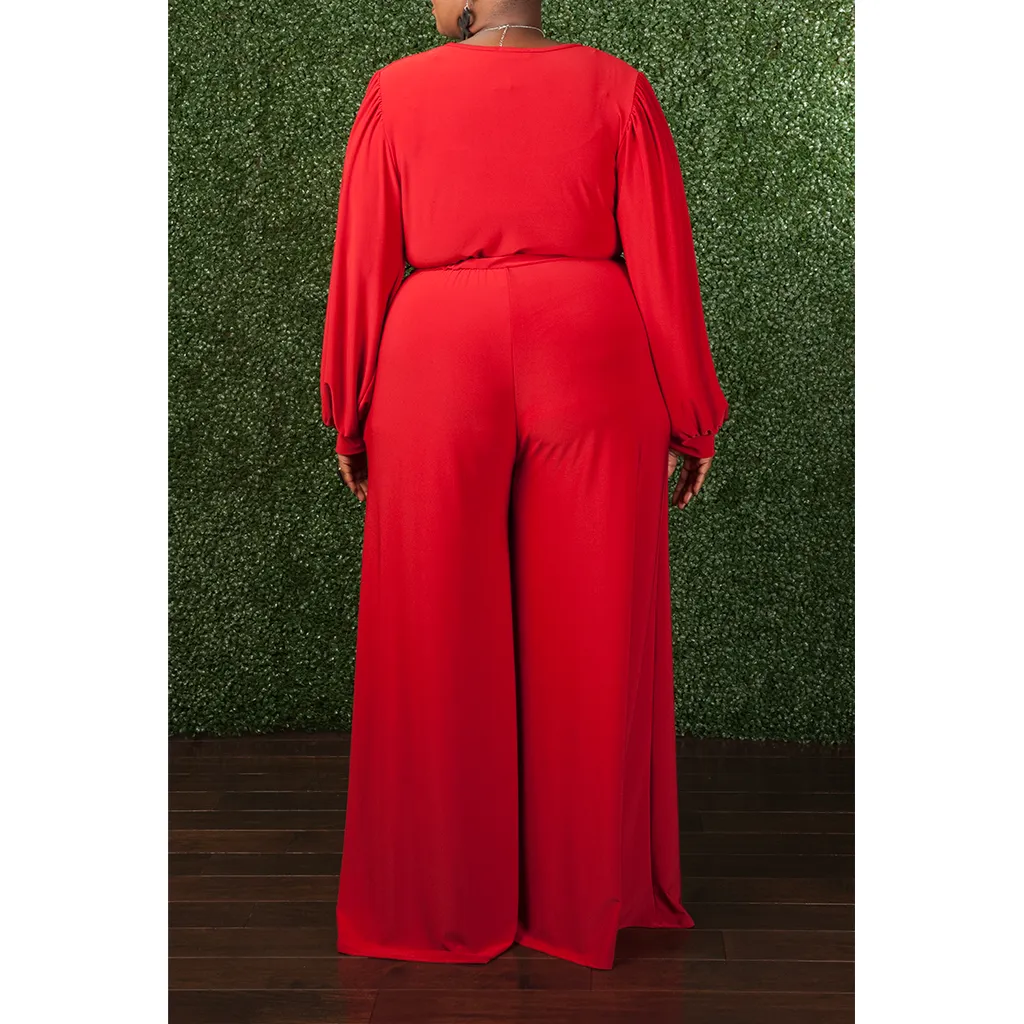 Ravishing Red Jumpsuit (Plus)