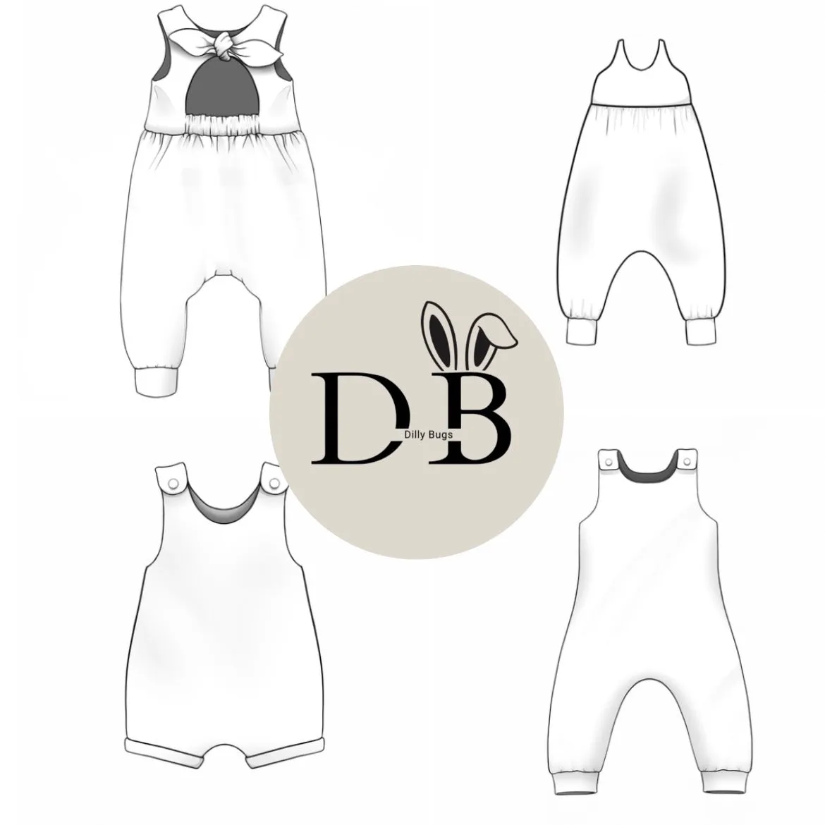 Rompers - Dino Stamps