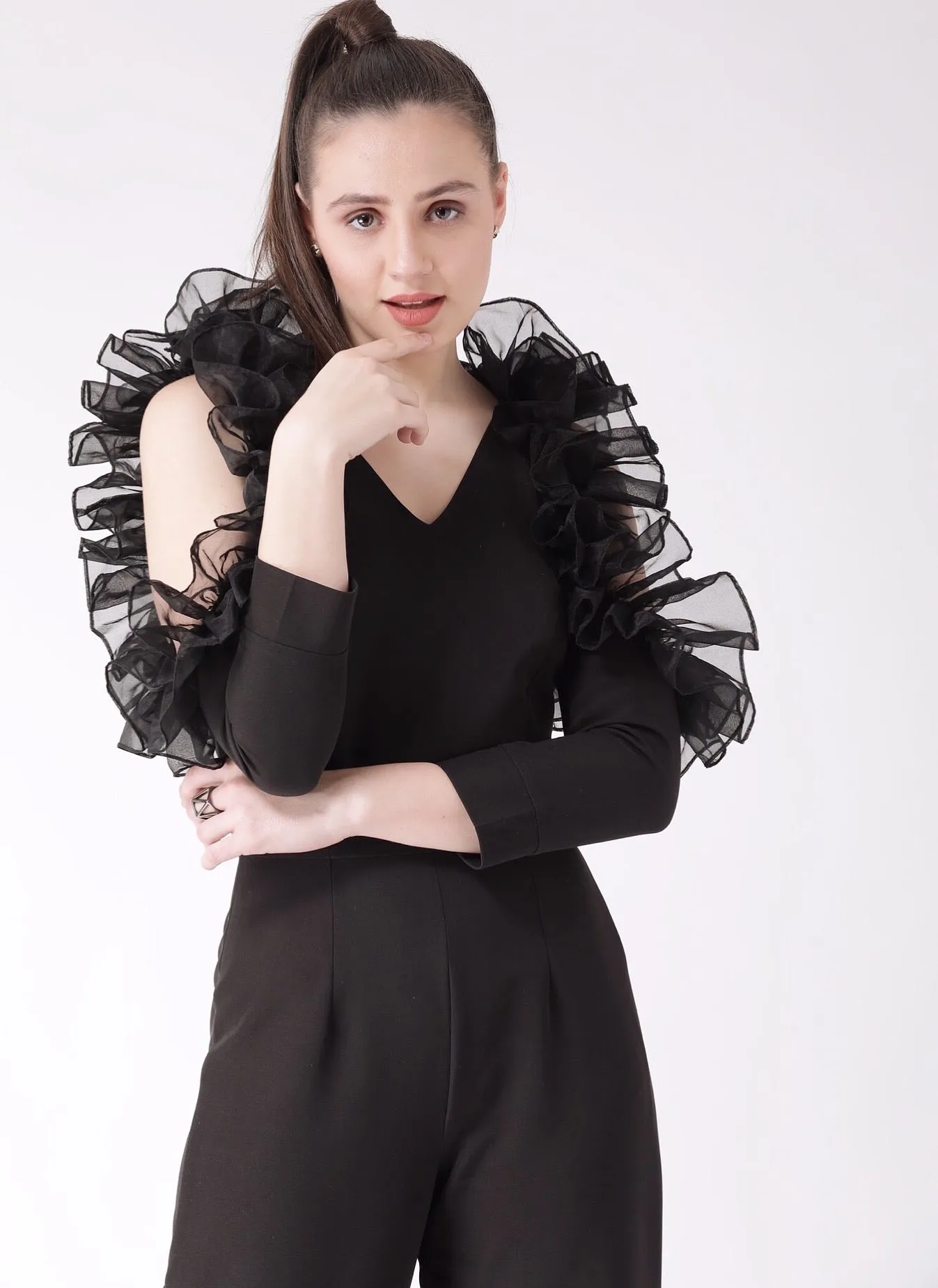 Showstopper Ruffle Jumpsuit