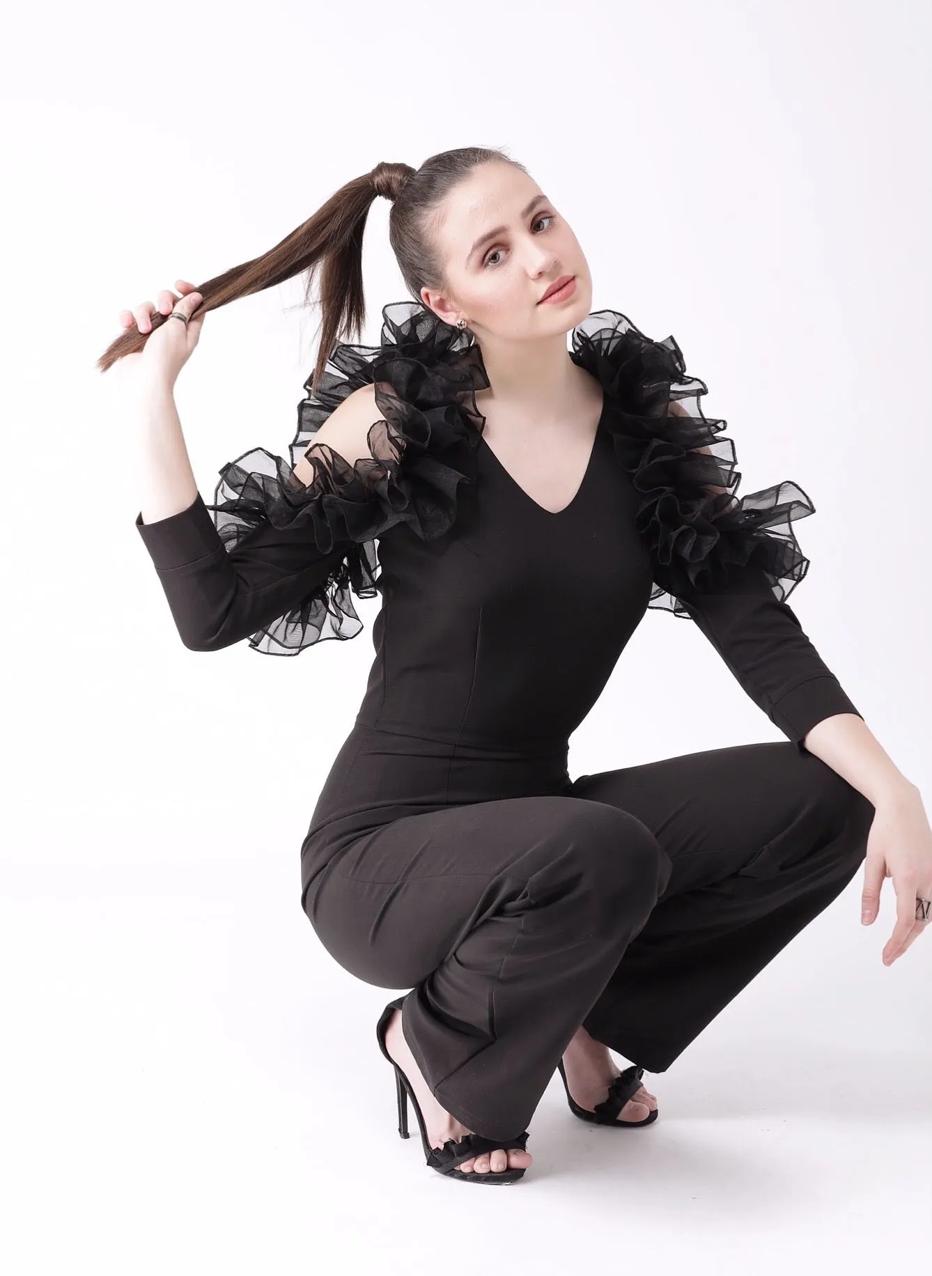 Showstopper Ruffle Jumpsuit