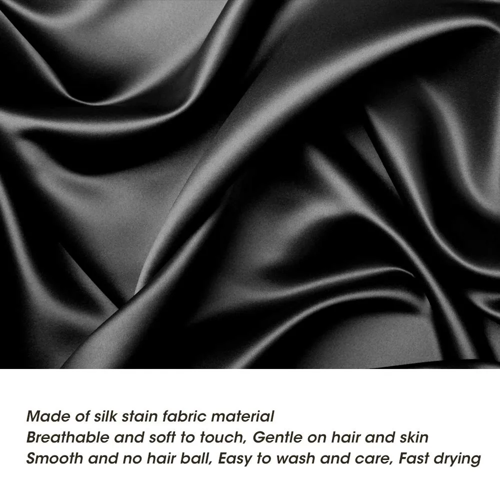 Silk Wrap for Hair Edges - Satin Edge Laying Scarf Edge Wrap for Black Hair Scarf Wig Scarf for Edges Wig Grip Headband for Makeup, Facial, Sport, Yoga(Rosy)