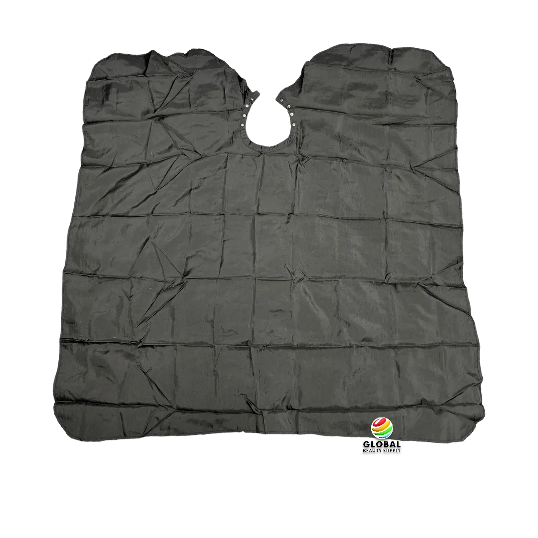 Solid Black Cutting Cape (Lightweight Nylon, one size fits most)