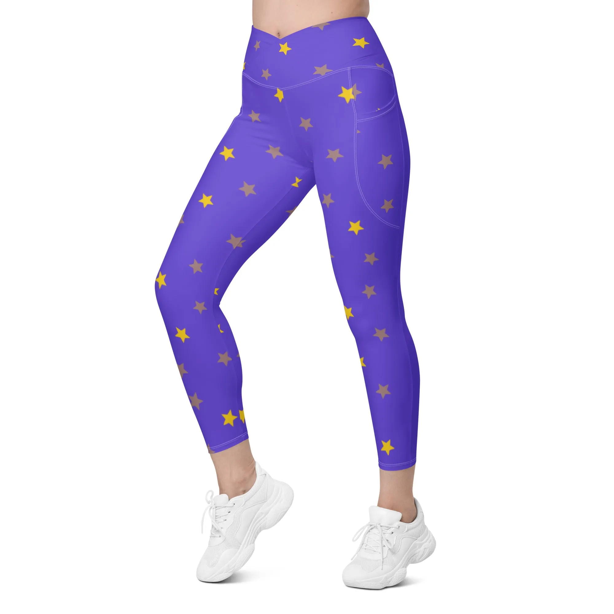 Star print Designer Leggings with Pockets, lioness-love