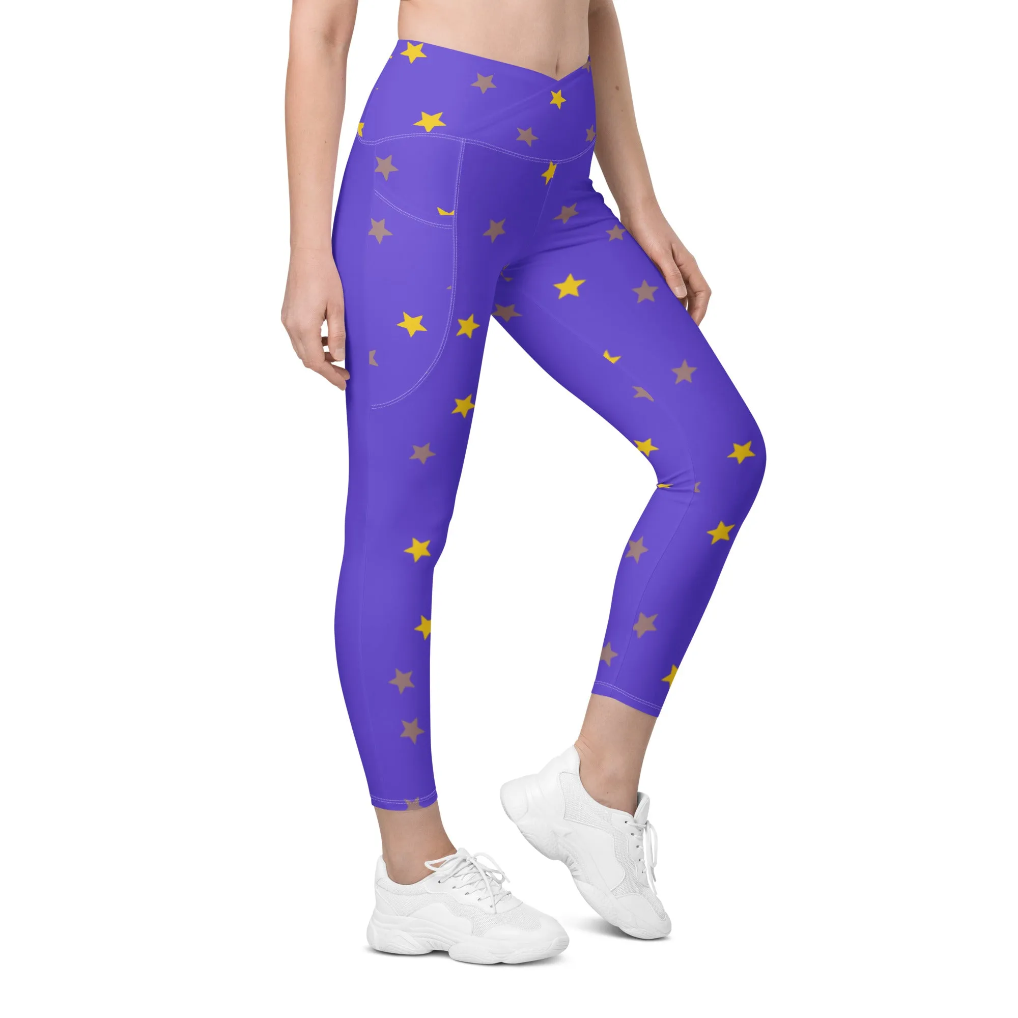 Star print Designer Leggings with Pockets, lioness-love