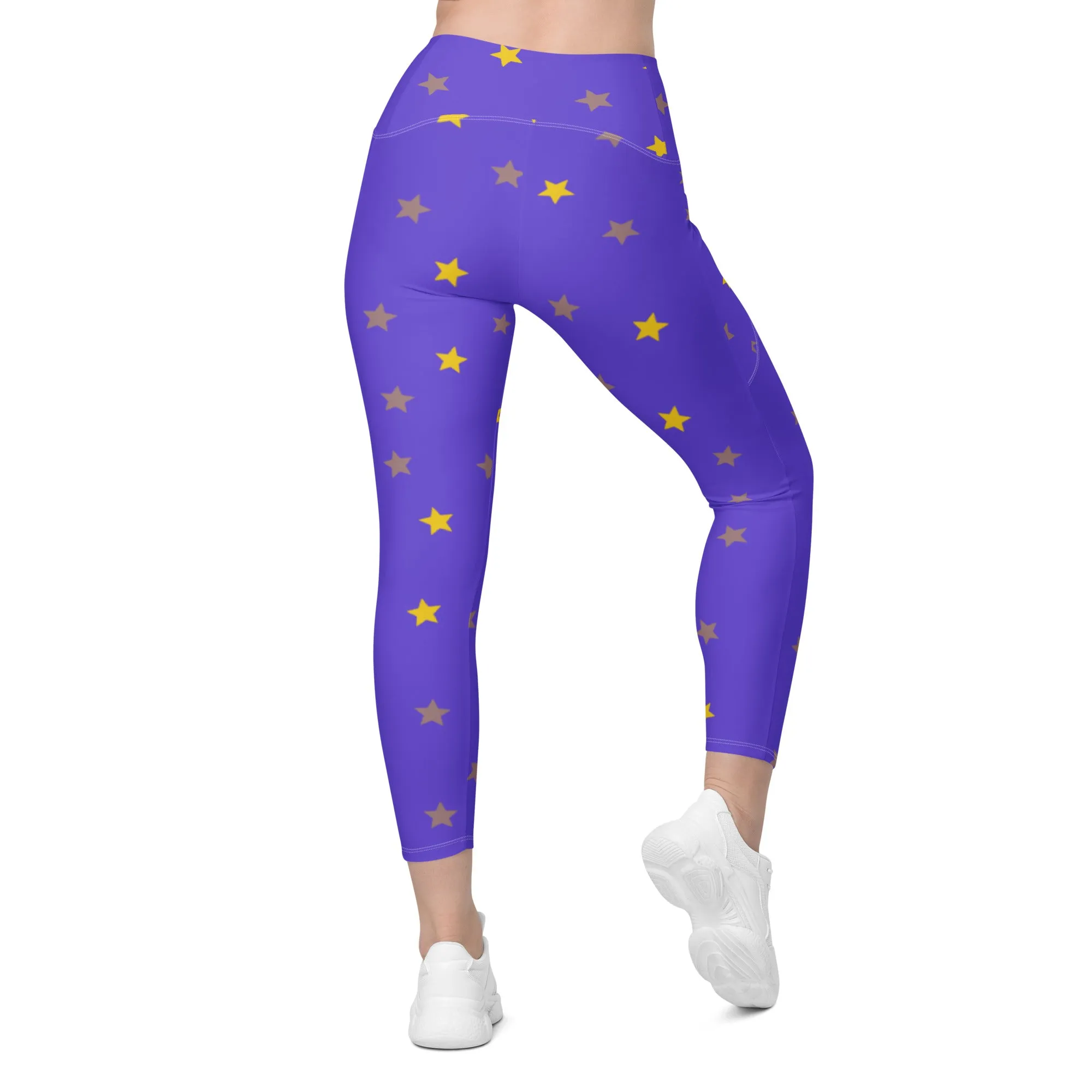 Star print Designer Leggings with Pockets, lioness-love