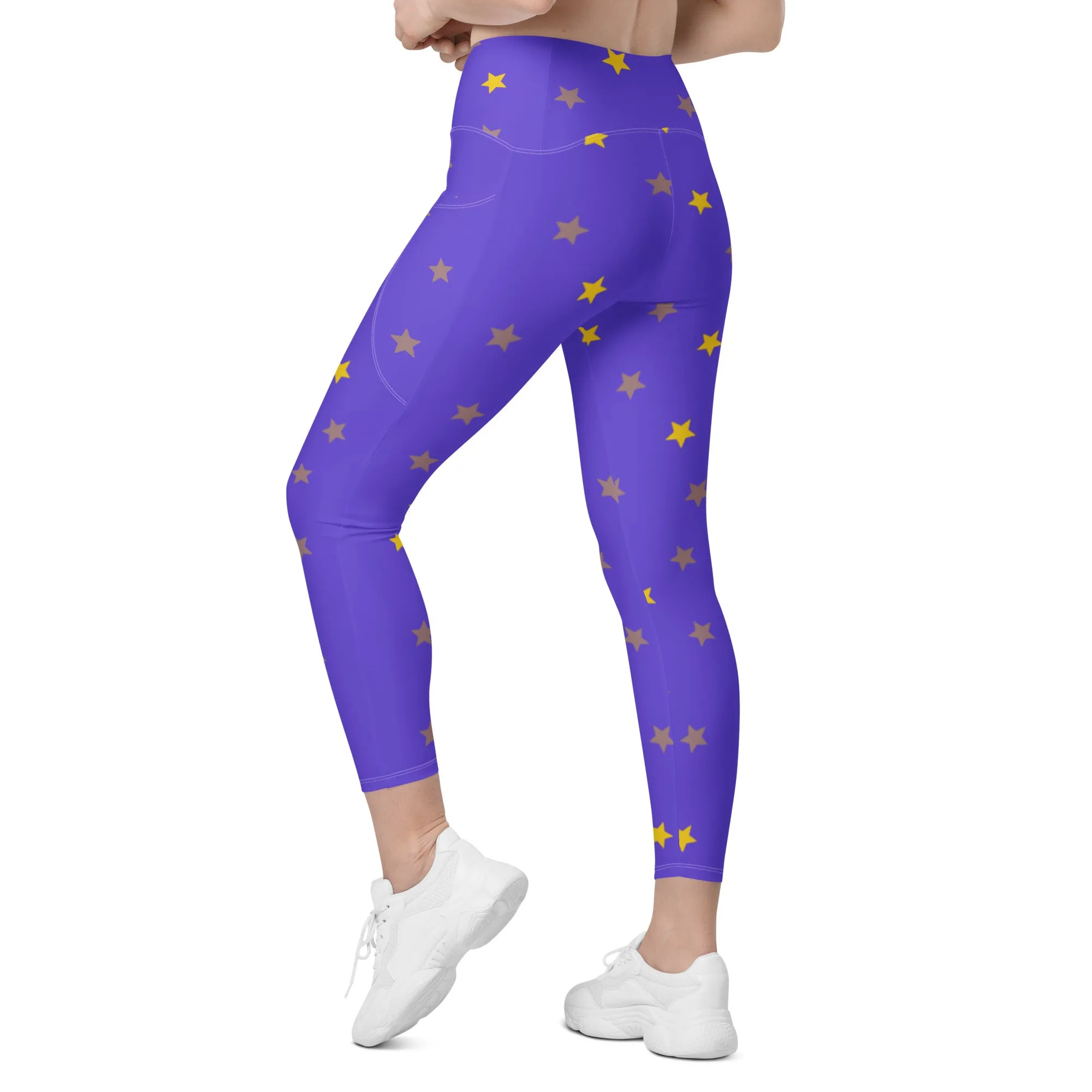 Star print Designer Leggings with Pockets, lioness-love
