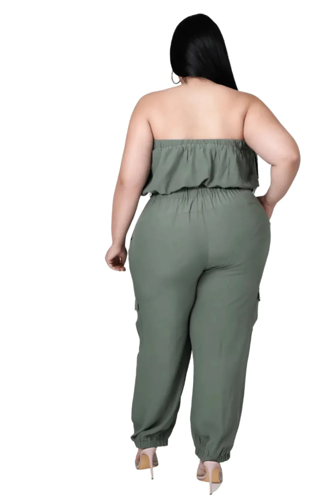 Strapless Jumpsuit - Olive