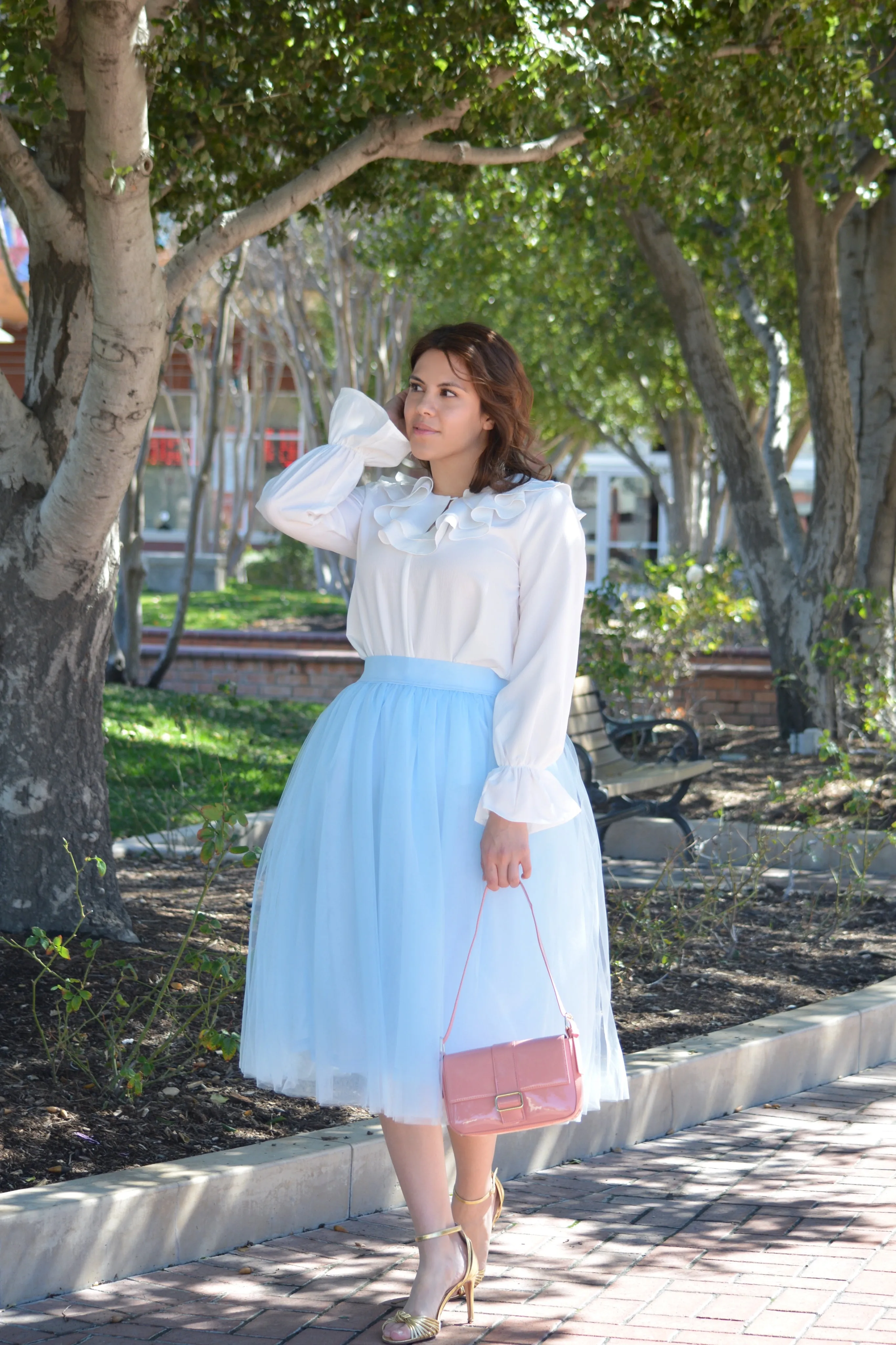 Suzy White Ruffled Top