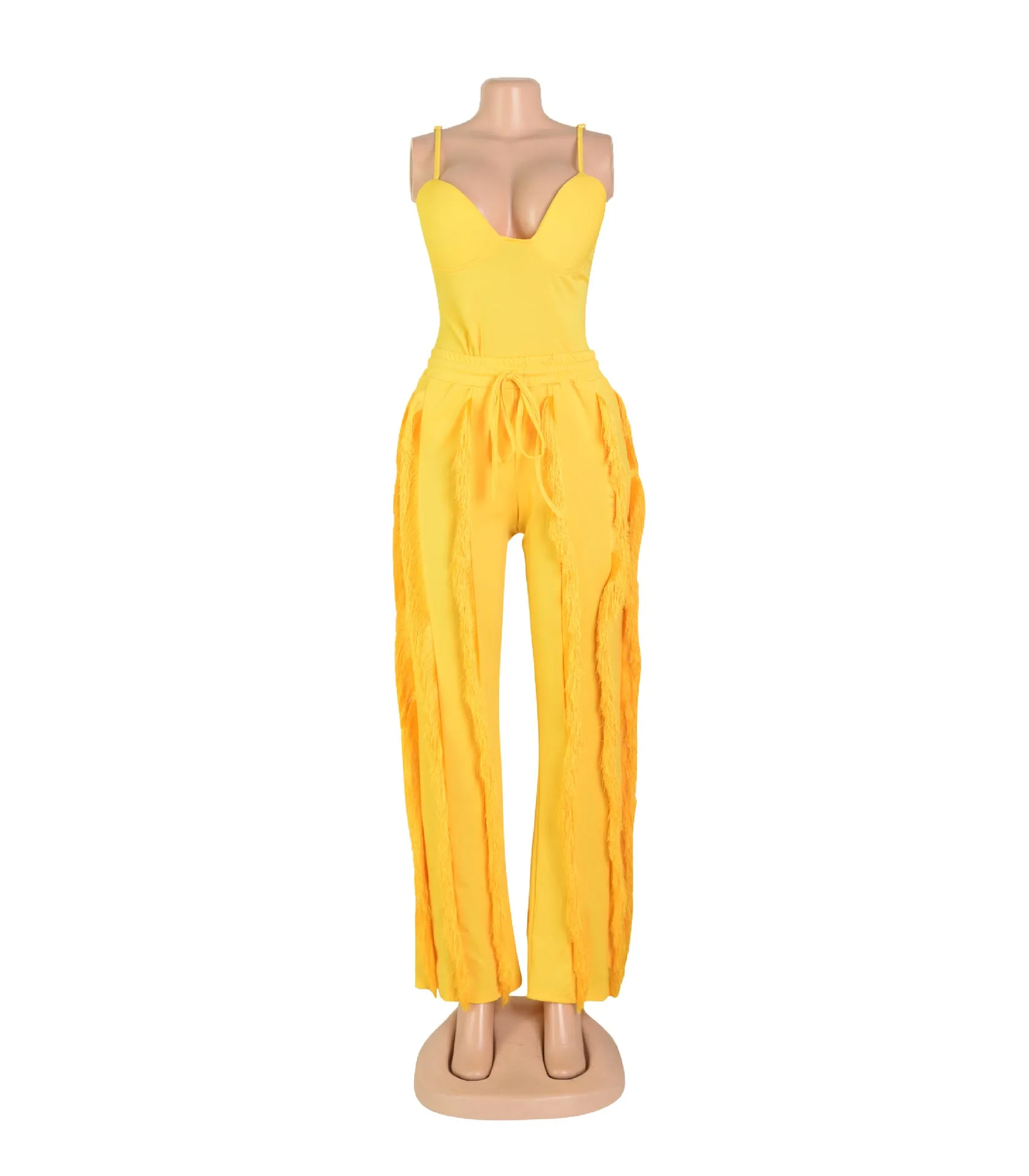 Tassel Lace Sling Jumpsuit