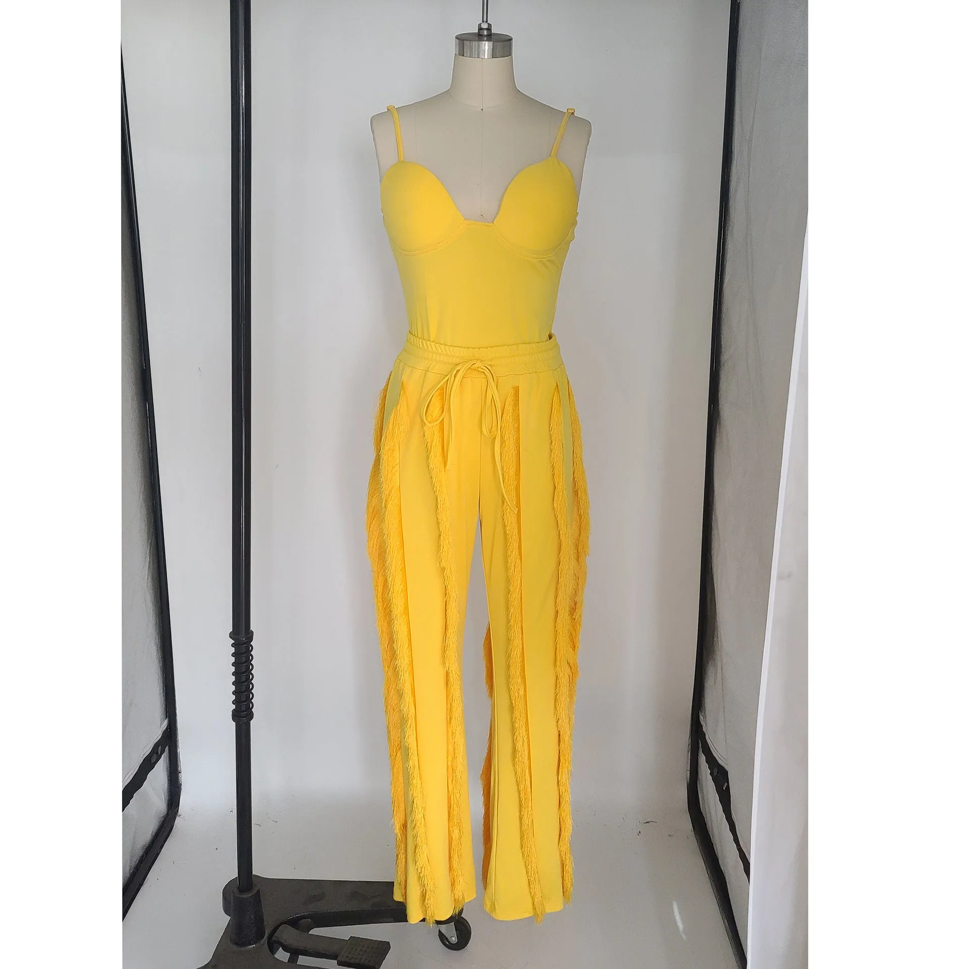 Tassel Lace Sling Jumpsuit