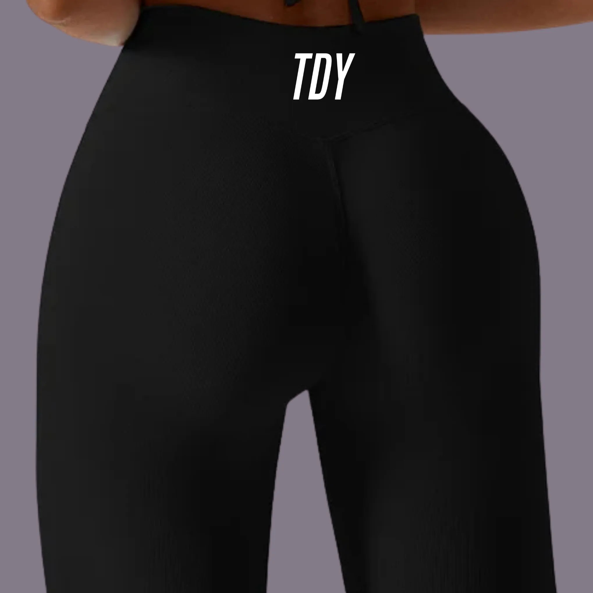 TDY Ribbed Flared Leggings