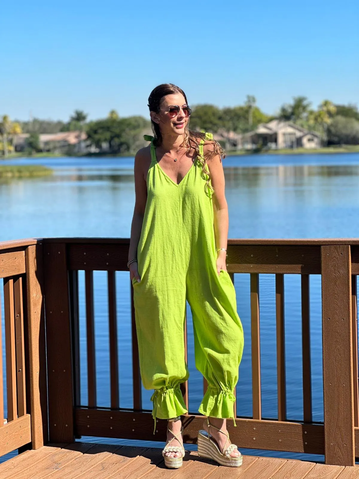 Vibrant  Green Jumpsuit