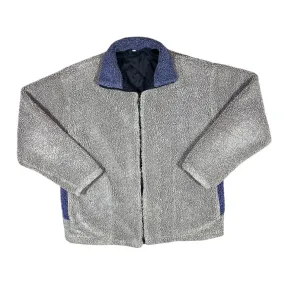 Vintage Deep Pile Sherpa Beige Zip Fleece Sweatshirt Jacket