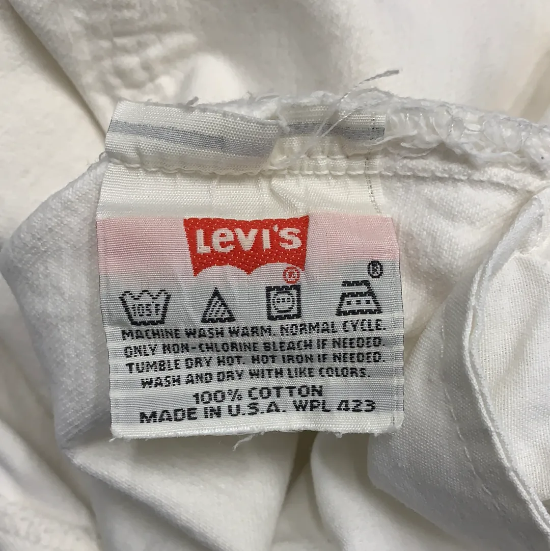 Vintage Levi’s 501 Cream Denim Jeans - W31