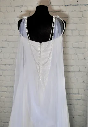 Wedding Cape | Draped Pearl Back