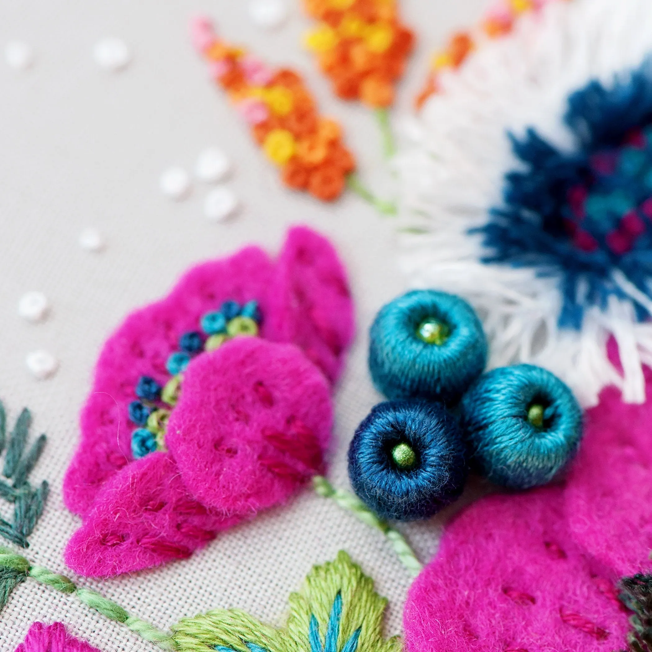 Winter Bouquet Embroidery PDF Pattern