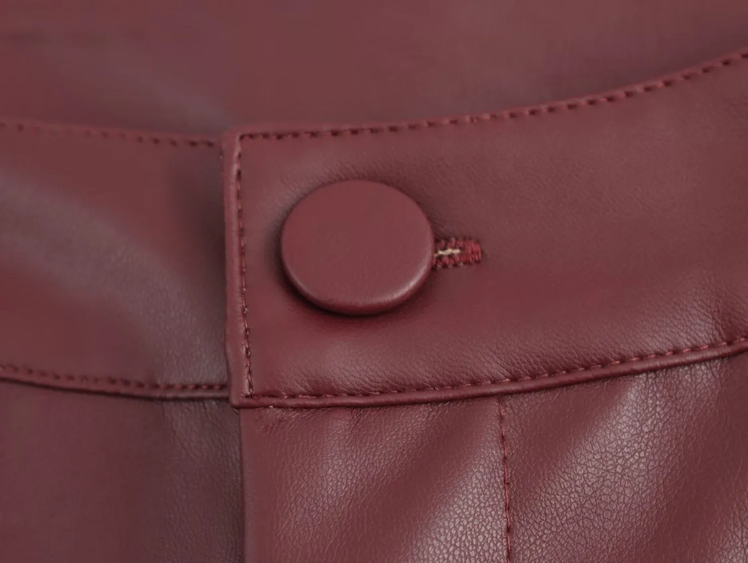 Women High Waist Wide Leg Faux Leather Pants