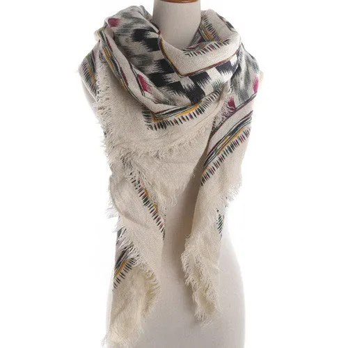 Women's Fashion Geometric Print Warm Winter Scarf