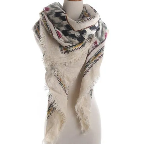Women's Fashion Geometric Print Warm Winter Scarf