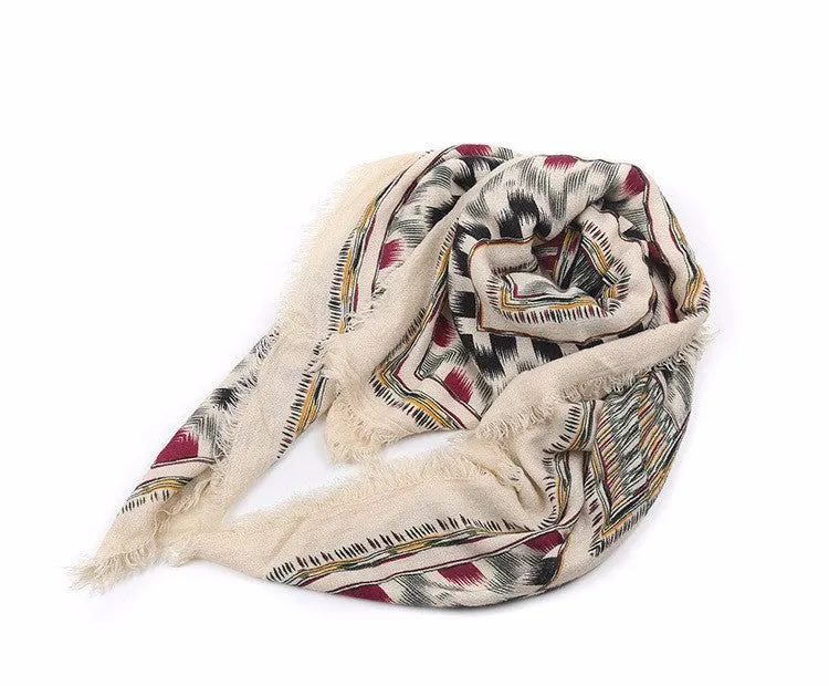 Women's Fashion Geometric Print Warm Winter Scarf