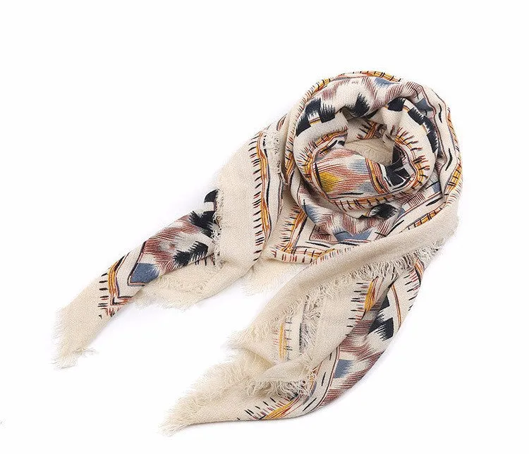 Women's Fashion Geometric Print Warm Winter Scarf