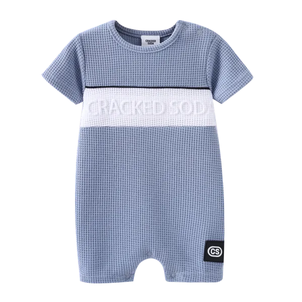Xavier Summer Romper - Dusty Blue